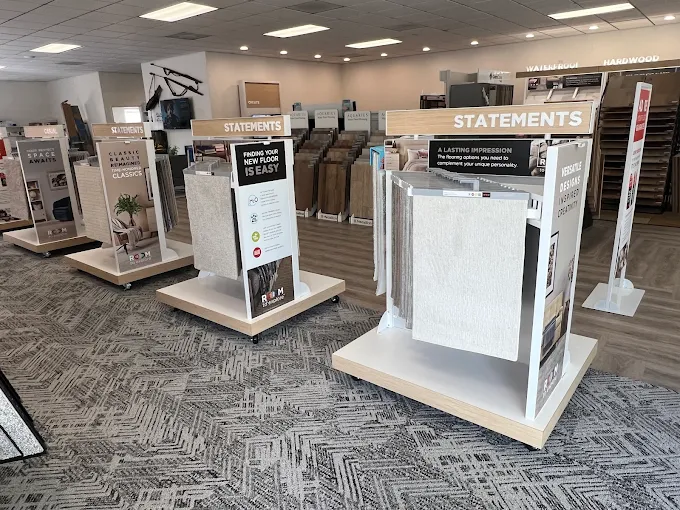 carpet displays at our local flooring store